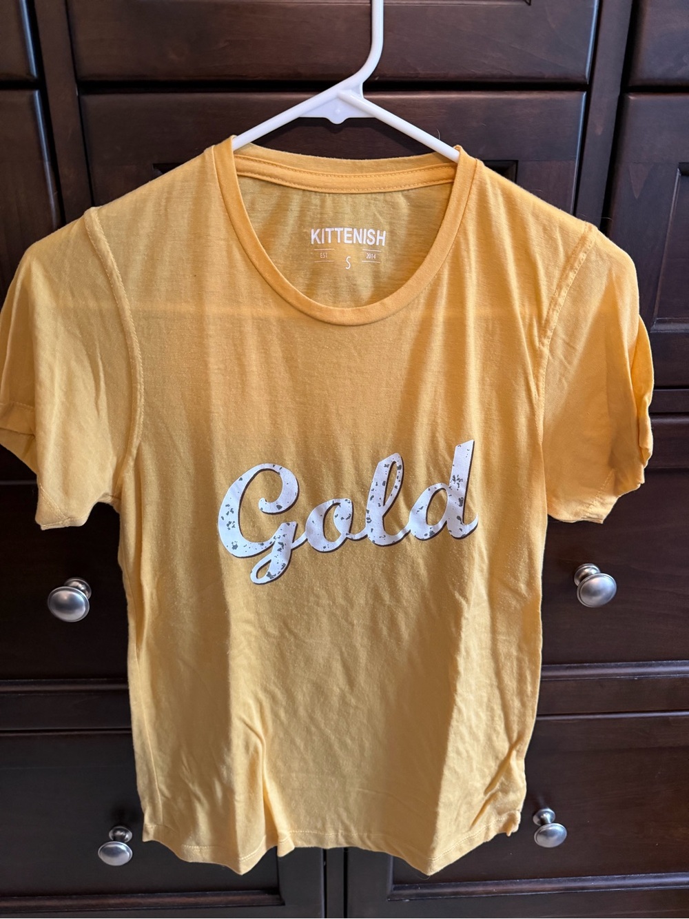 Kittenish Women’s "Gold" Yellow Graphic Tee